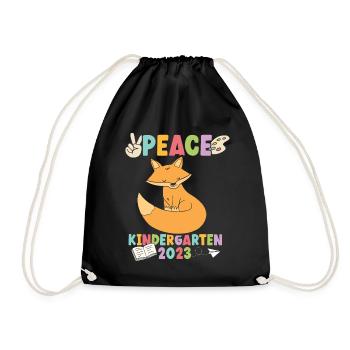 Fuchs Peace Kindergarten 2023 - Turnbeutel - Schwarz - Vorne