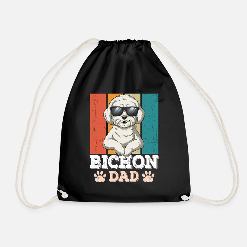 Bichon Dad - Turnbeutel - Schwarz