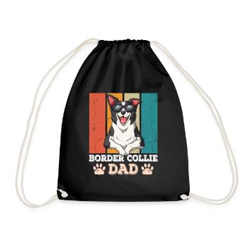 Papa Border Collie - Sac de sport léger - noir - Devant