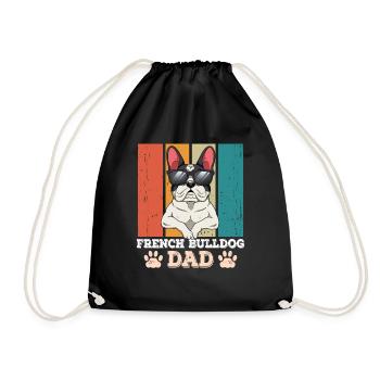 French Bulldog Dad - Turnbeutel - Schwarz - Vorne