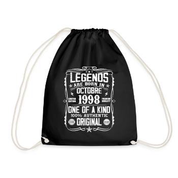 Octobre 1998 Légendes Sont Nées En Octobre 1998 - Sac de sport léger - noir - Devant