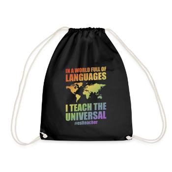 Enseignant d’anglais langue seconde |Langue anglaise |Pour les enseignants d’anglais langue seconde - Sac de sport léger - noir - Devant
