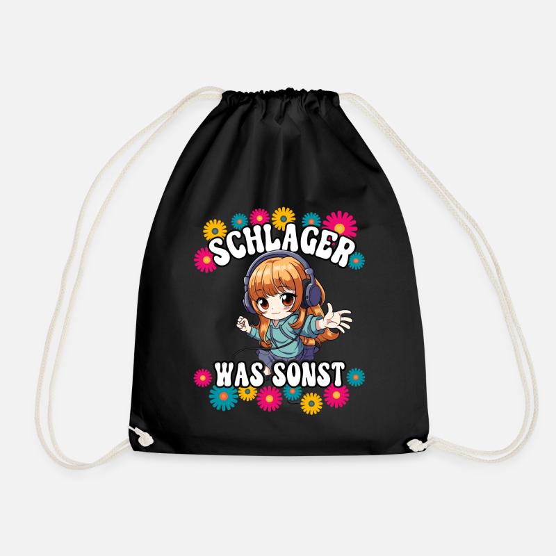 Schlager - Turnbeutel - Schwarz