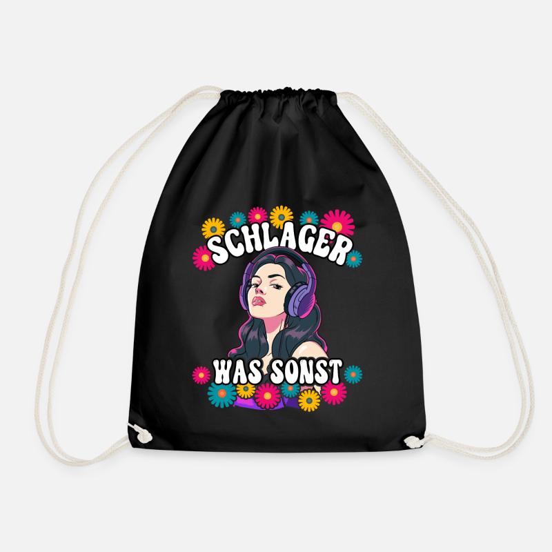 Schlager - Turnbeutel - Schwarz