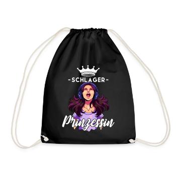 Schlager Prinzessin - Turnbeutel - Schwarz - Vorne