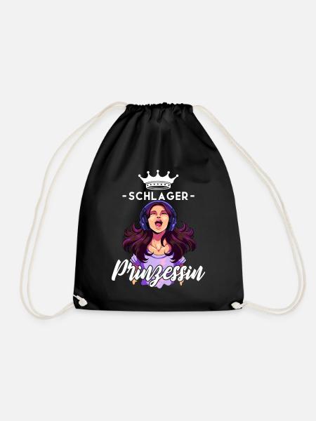 Schlager Prinzessin - Turnbeutel - Schwarz
