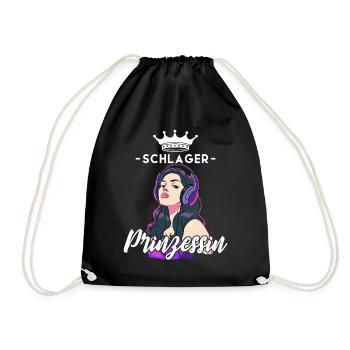 Schlager Prinzessin - Turnbeutel - Schwarz - Vorne