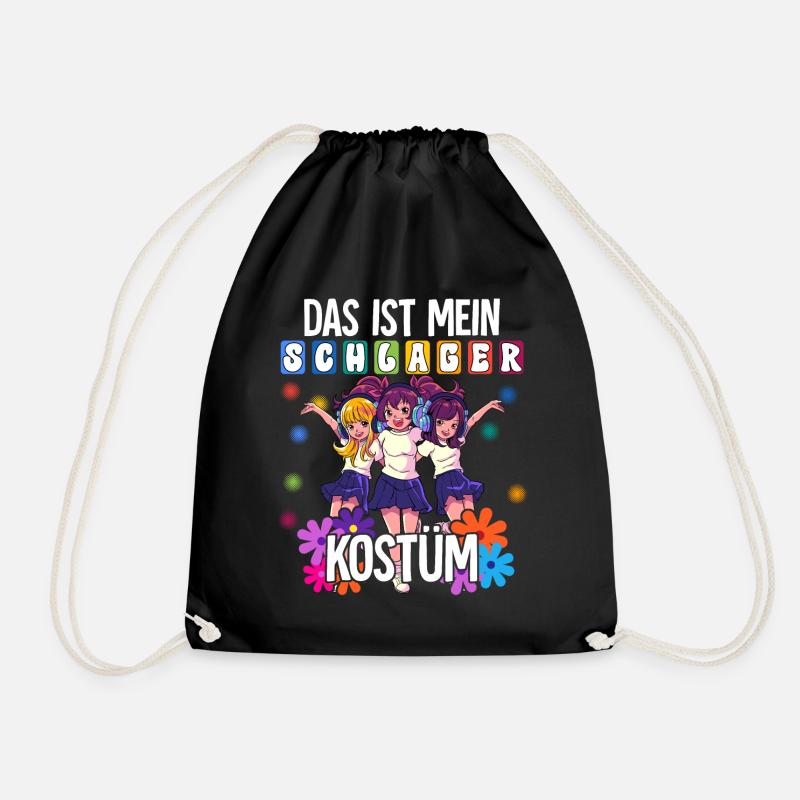 Das Ist Mein Schlager Kostüm - Turnbeutel - Schwarz
