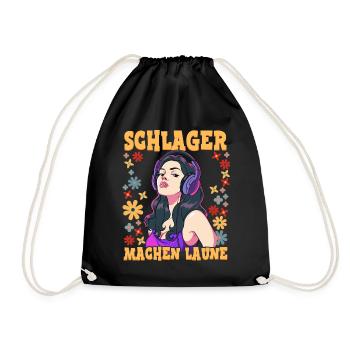 Schlager - Turnbeutel - Schwarz - Vorne