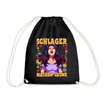 Schlager - Turnbeutel - Schwarz - Vorne
