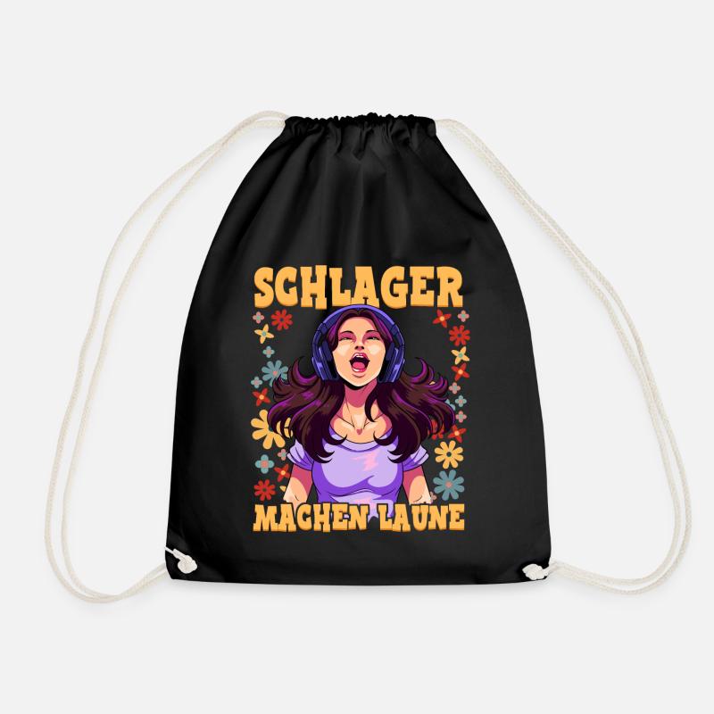 Schlager - Turnbeutel - Schwarz