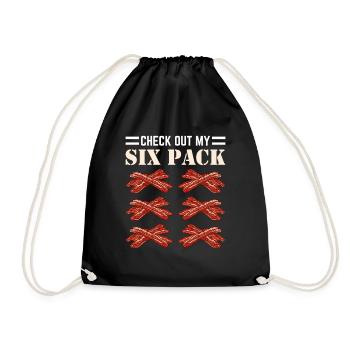 Bacon lover- I do bacon on it - Drawstring Bag - black - Front