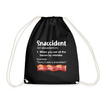 Bacon lover- I do bacon on it - Drawstring Bag - black - Front