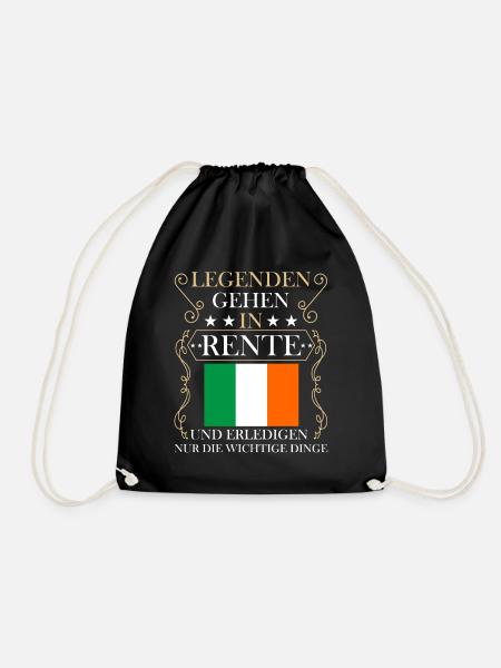 Rentner Rente Rentenbeginn Irland - Turnbeutel - Schwarz