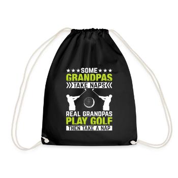 Jouer au golf, c’est vivre !- Swing the golf club - Sac de sport léger - noir - Devant