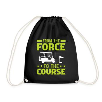 Jouer au golf, c’est vivre !- Swing the golf club - Sac de sport léger - noir - Devant