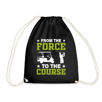 Jouer au golf, c’est vivre !- Swing the golf club - Sac de sport léger - noir - Devant