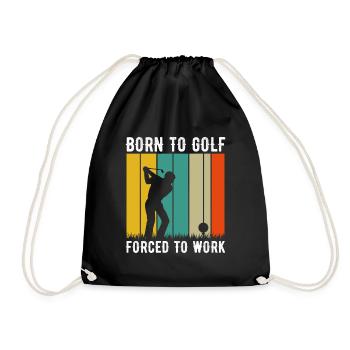 Jouer au golf, c’est vivre !- Swing the golf club - Sac de sport léger - noir - Devant