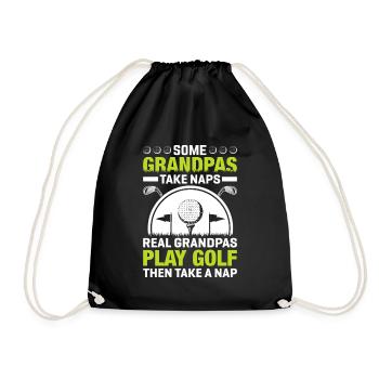 Jouer au golf, c’est vivre !- Swing the golf club - Sac de sport léger - noir - Devant
