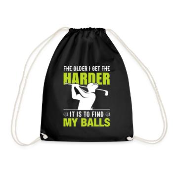 Jouer au golf, c’est vivre !- Swing the golf club - Sac de sport léger - noir - Devant
