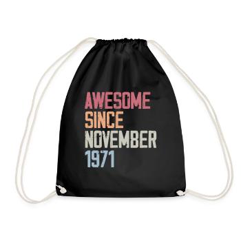 Cadeau D'anniversaire En Novembre 1971 - Sac de sport léger - noir - Devant