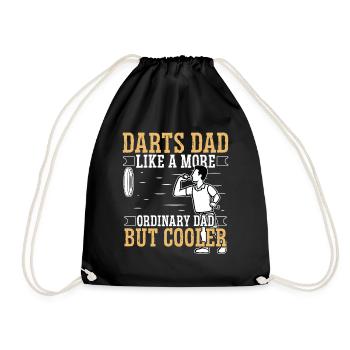 Darts Dad Like a more ordinary - Turnbeutel - Schwarz - Vorne