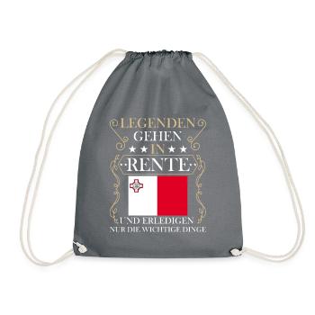 Rentner Rente Rentenbeginn Malta - Turnbeutel - Grau - Vorne