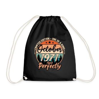 Octobre 1971 anniversaire 1971 légendes Octobre - Sac de sport léger - noir - Devant