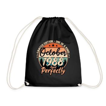 Oktober 1988 Jubiläum 1988 Legenden Oktober - Turnbeutel - Schwarz - Vorne