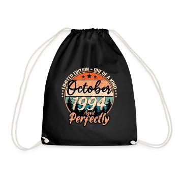 October 1994 anniversary 1994 legends October - Drawstring Bag - black - Front
