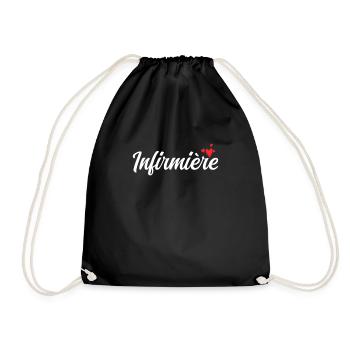 Infirmière Médecin - Sac de sport léger - noir - Devant