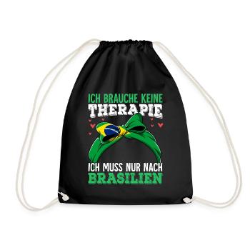 Brasilien - Turnbeutel - Schwarz - Vorne