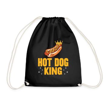 Hot Dog König! - Turnbeutel - Schwarz - Vorne