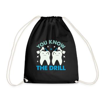 Dentist Dentist Teeth - Drawstring Bag - black - Front
