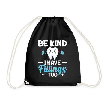 Dentist Dentist Teeth - Drawstring Bag - black - Front