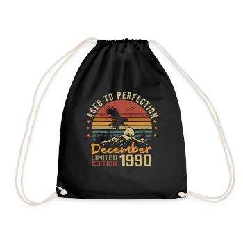 The legends were born in December 1990 - 1990 - Drawstring Bag - black - Front