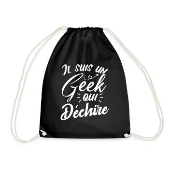 Je suis un geek qui déchire - Sac de sport léger - noir - Devant
