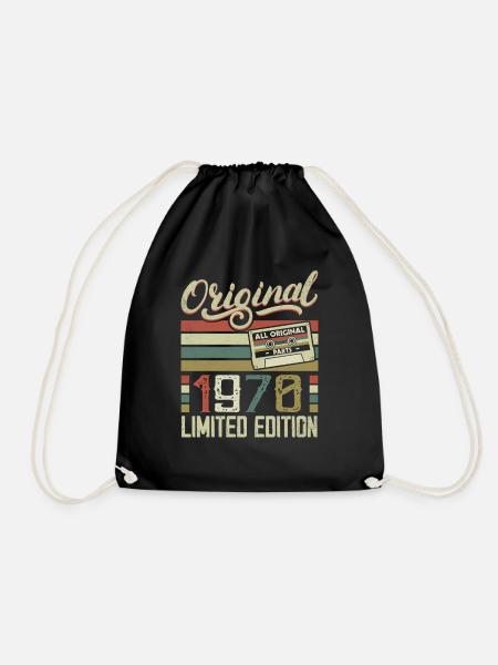 Jahrgang 1970er Retro 1970er Jahre Geburtstagsgeschenk - Turnbeutel - Schwarz
