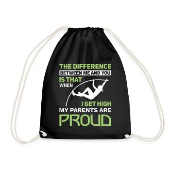 the difference between me and you pole vault - Turnbeutel - Schwarz - Vorne