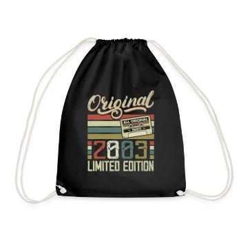 Vintage 2003 Cadeau D'anniversaire Rétro 2003 - Sac de sport léger - noir - Devant