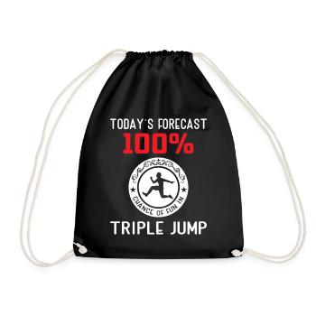 chance of fun in Tripple Jump - Turnbeutel - Schwarz - Vorne