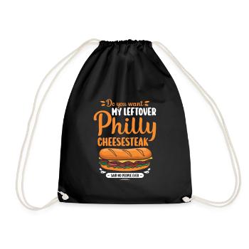 Philly Cheesesteak Sandwich - Turnbeutel - Schwarz - Vorne