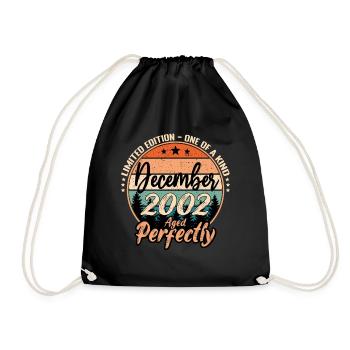 December 2002 Anniversary 2002 Legends December - Drawstring Bag - black - Front