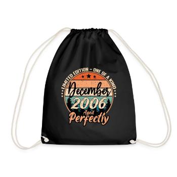 December 2006 Anniversary 2006 Legends December - Drawstring Bag - black - Front