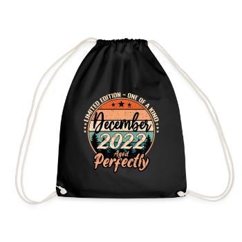 December 2022 Birthday 2022 Legends December - Drawstring Bag - black - Front