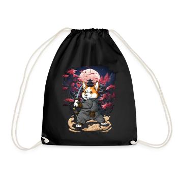 Samouraï Corgi - Sac de sport léger - noir - Devant