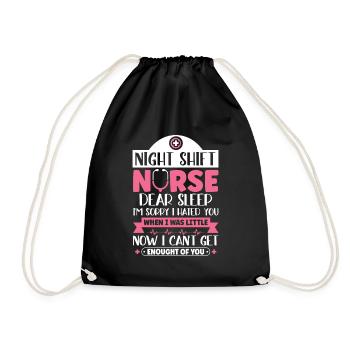 Night Shift Nurse - Turnbeutel - Schwarz - Vorne