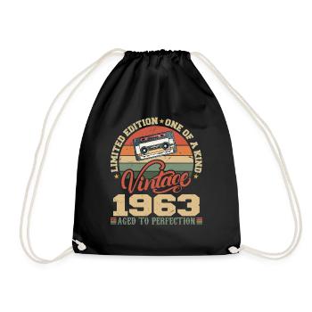 Vintage 1963 Cadeau D'anniversaire Retro 1963 - Sac de sport léger - noir - Devant