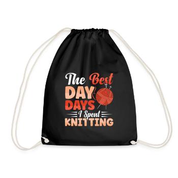 Les meilleurs jours que j’ai passés à tricoter - Sac de sport léger - noir - Devant