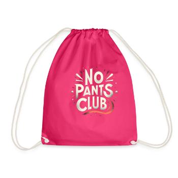 No Pants Club 4 - Drawstring Bag - fuchsia - Front